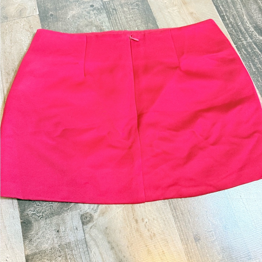 Naked Vice Red Mini Skirt S Y2K Satin Party Skirt Clubwear Going Out Slip Skirt - Picture 4 of 9